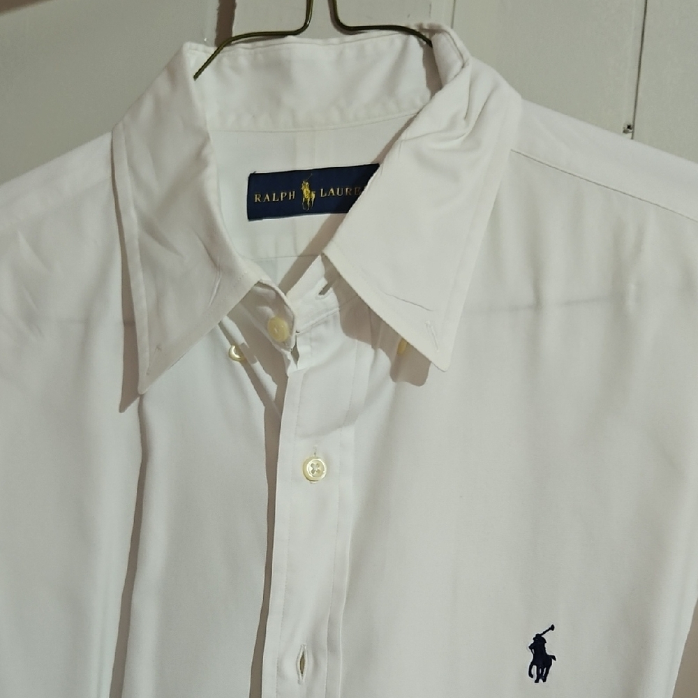 Ralph Lauren Classic Mens White Dress Shirt 16.5